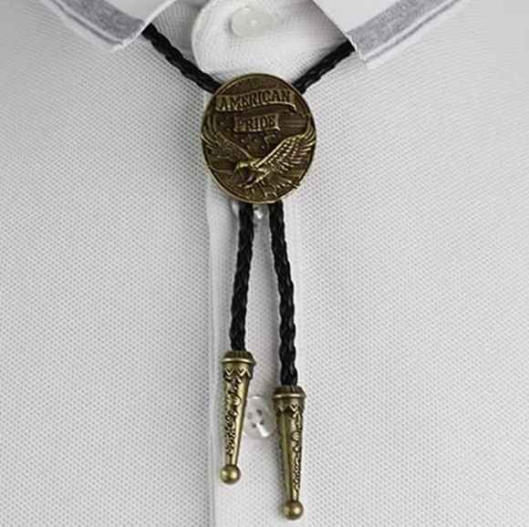 New western eagle American pride bolo tie approximately 40". Many others listed - Picture 2 of 3